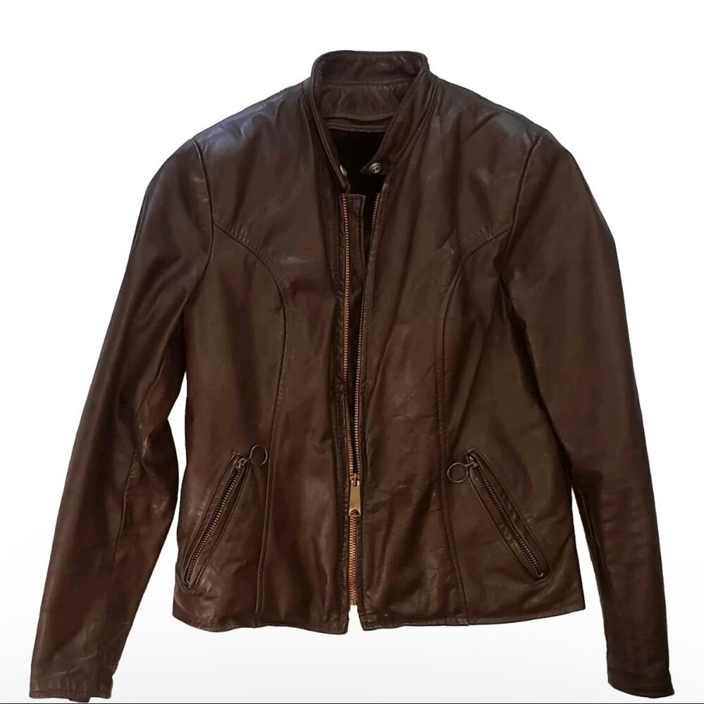 Genuine Brown Leather Vintage Jacket